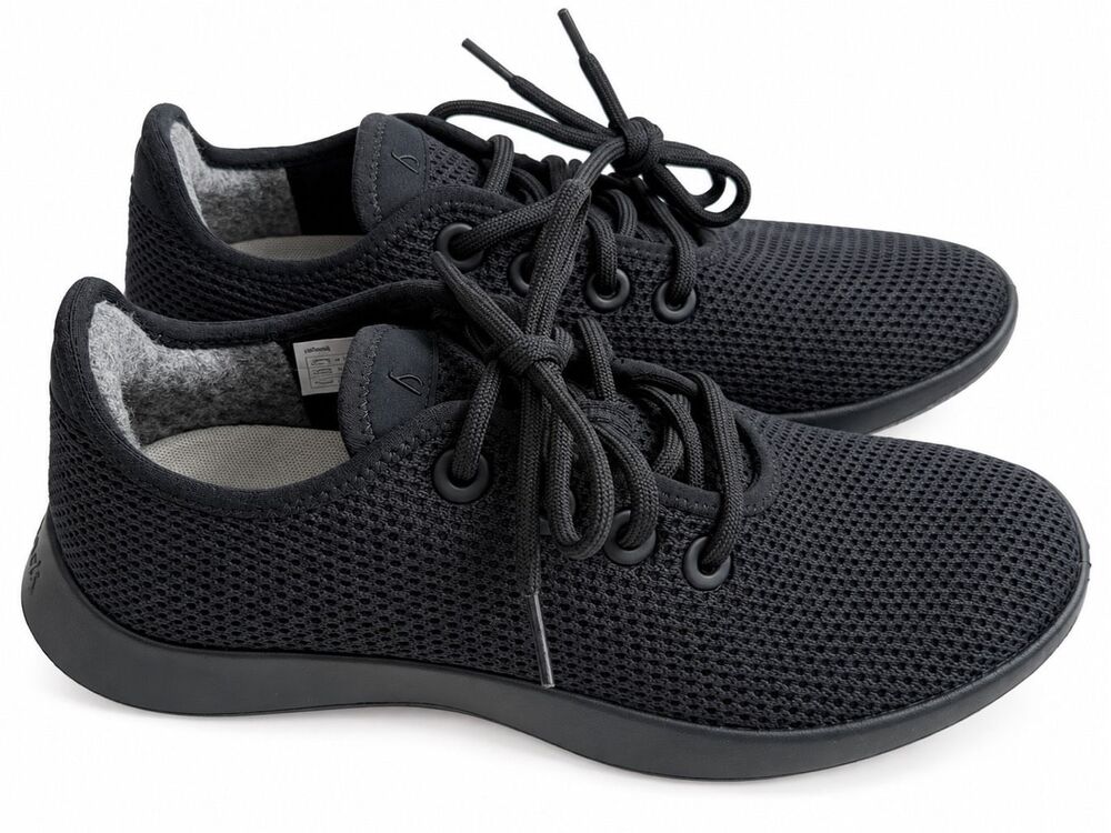 Allbirds Tree Runners TR Womens Black Athletic Running Shoes Size 8